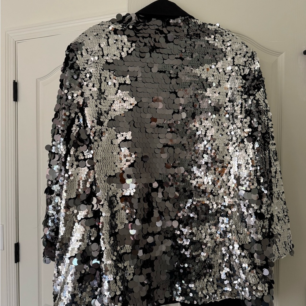 Sequin Black Blazer Jacket - image 3